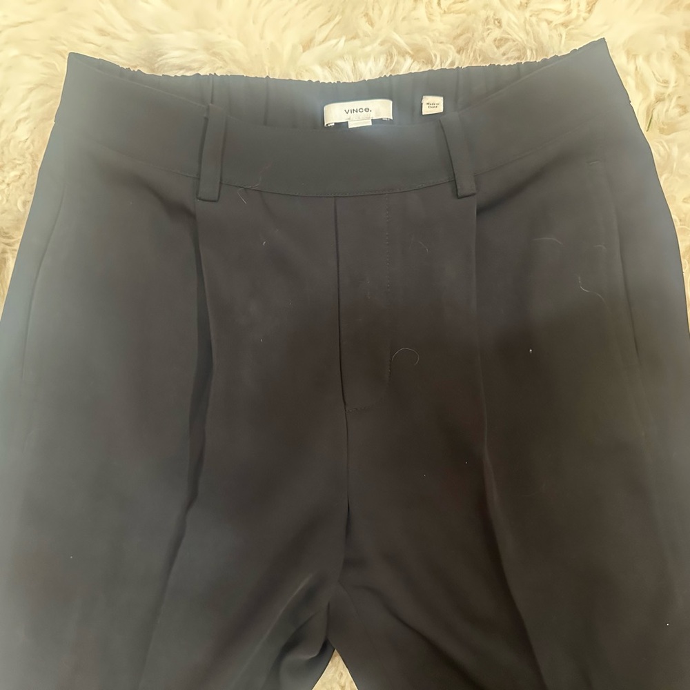 Silk Black Wide-Leg Women's Trousers - Picture 3 of 4